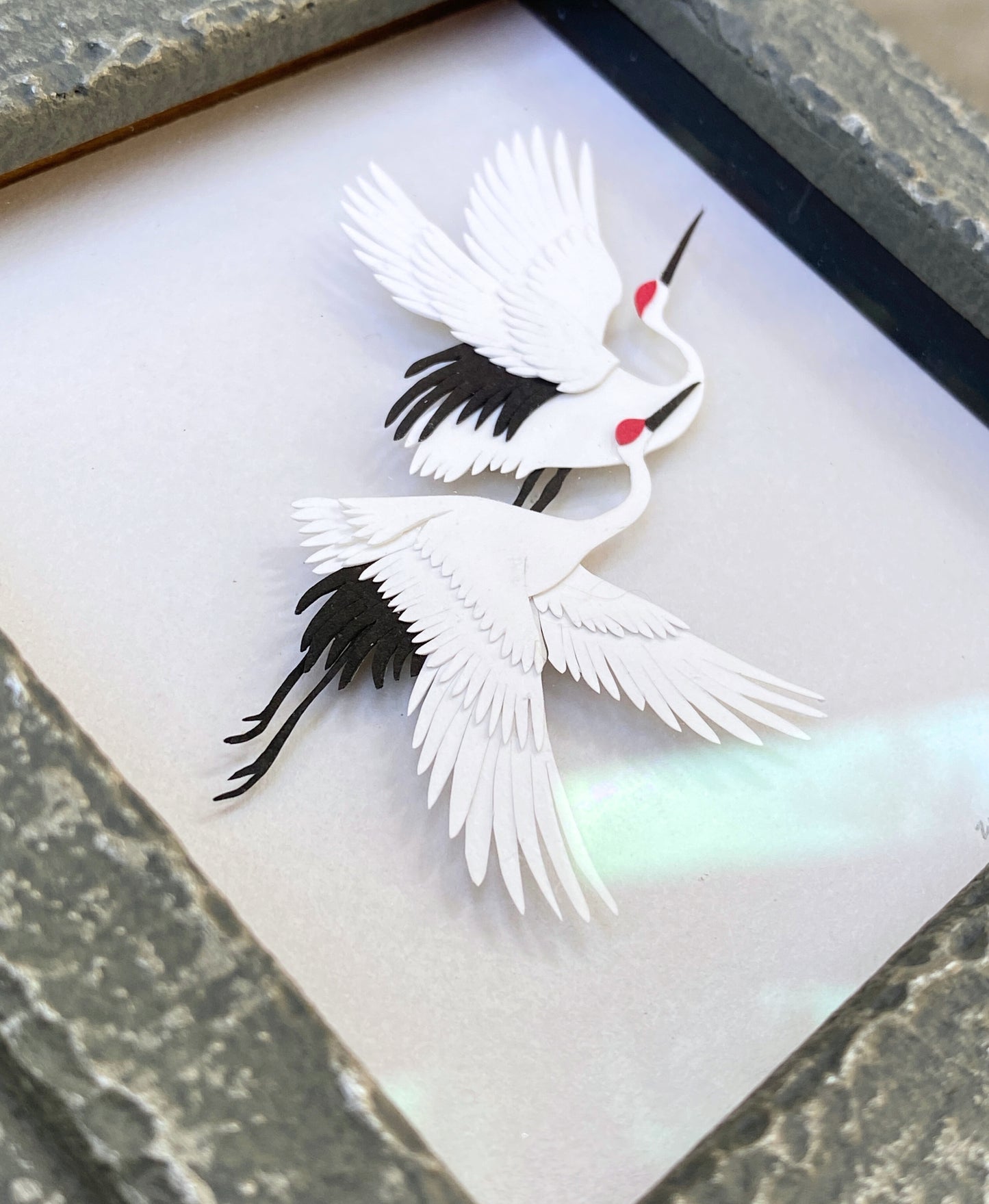 Red-Crowned Cranes Flying