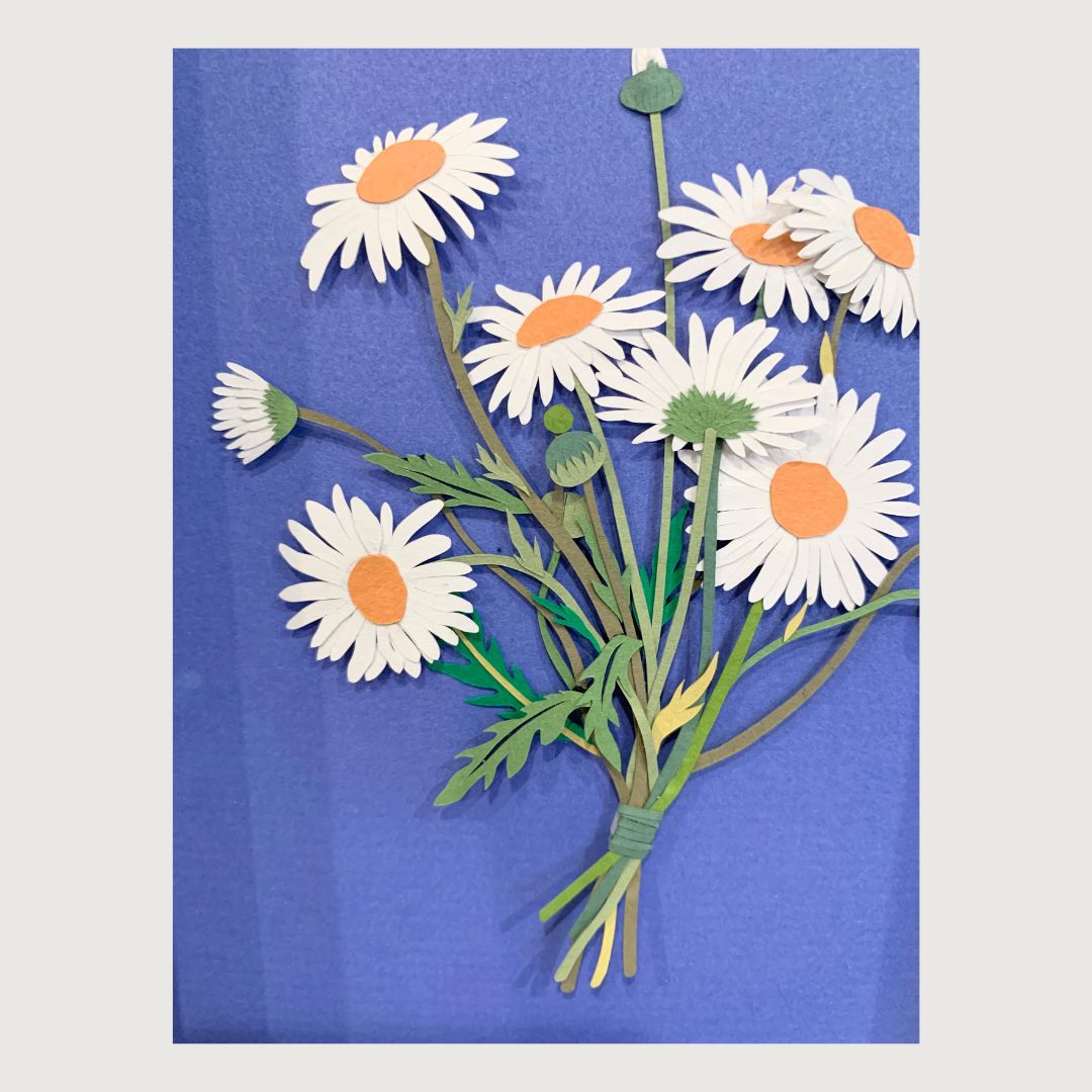 Daisy Bunch on Blue