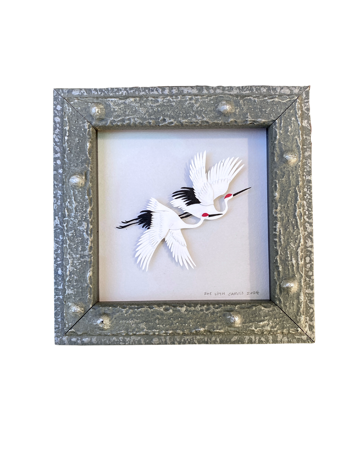 Red-Crowned Cranes Flying