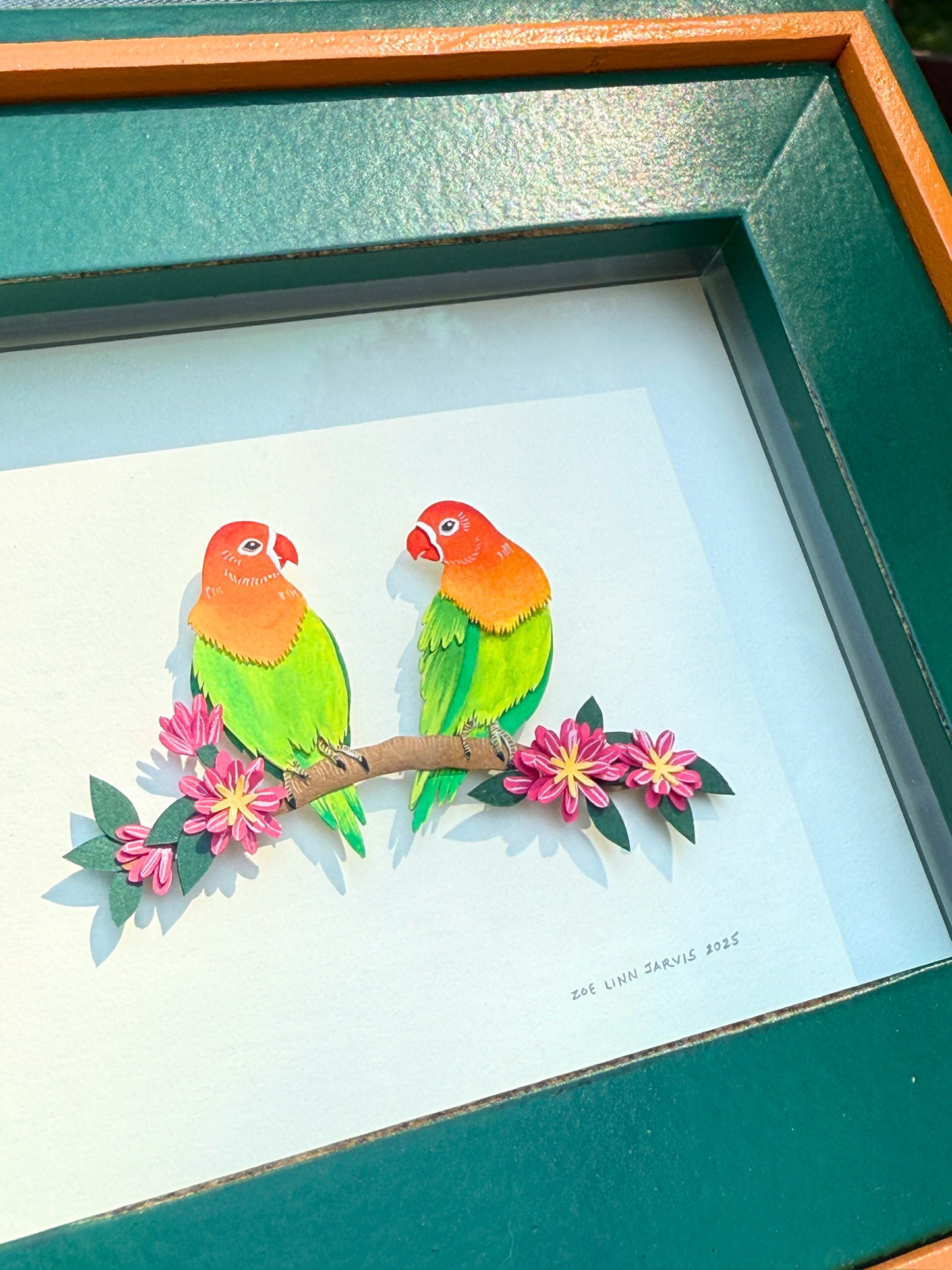 Lovebirds on a Branch