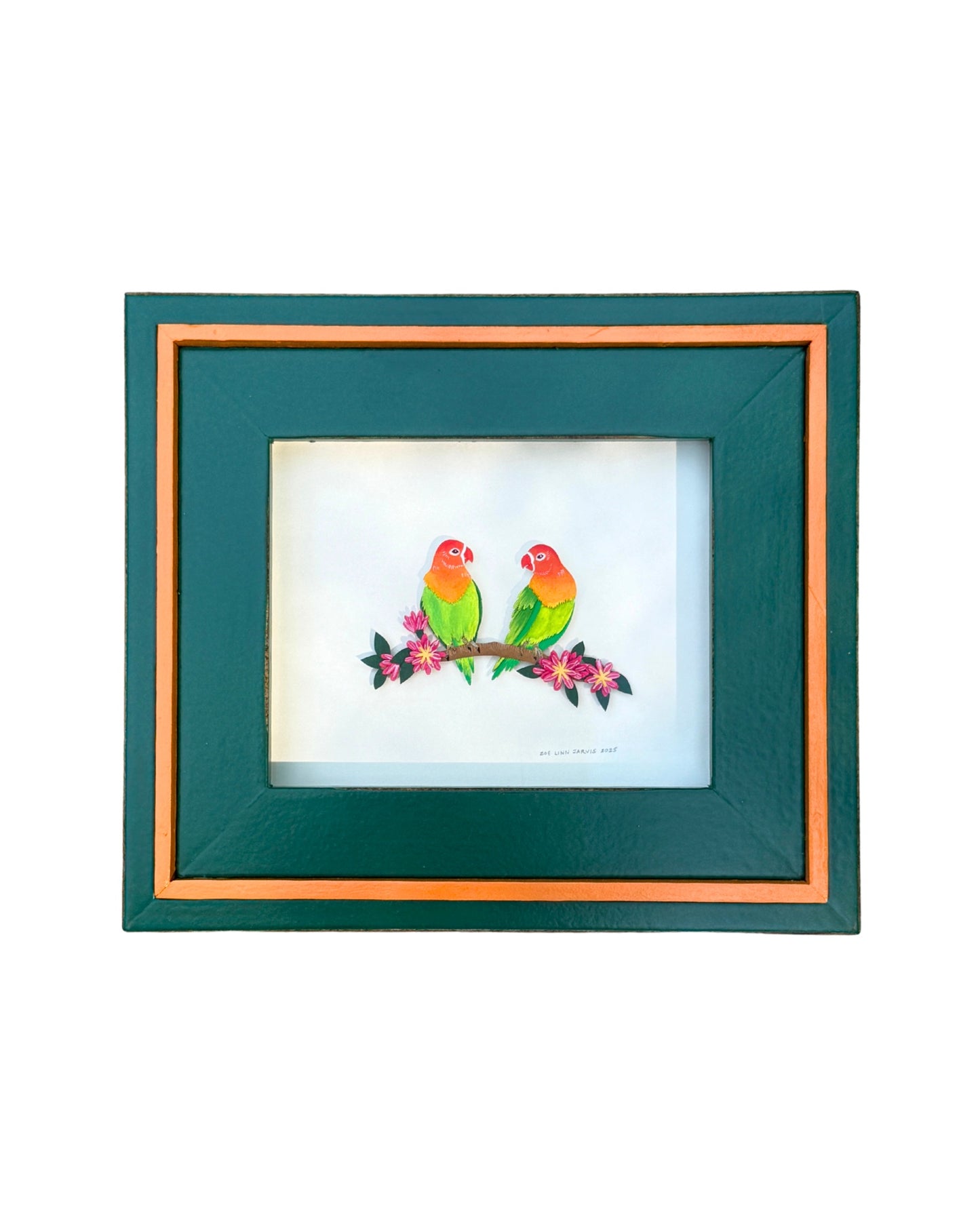 Lovebirds on a Branch