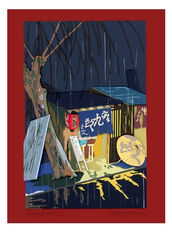Izakaya at Night Print
