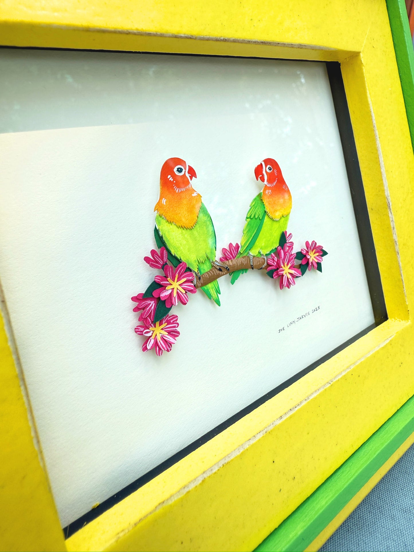 Lovebirds on a Branch