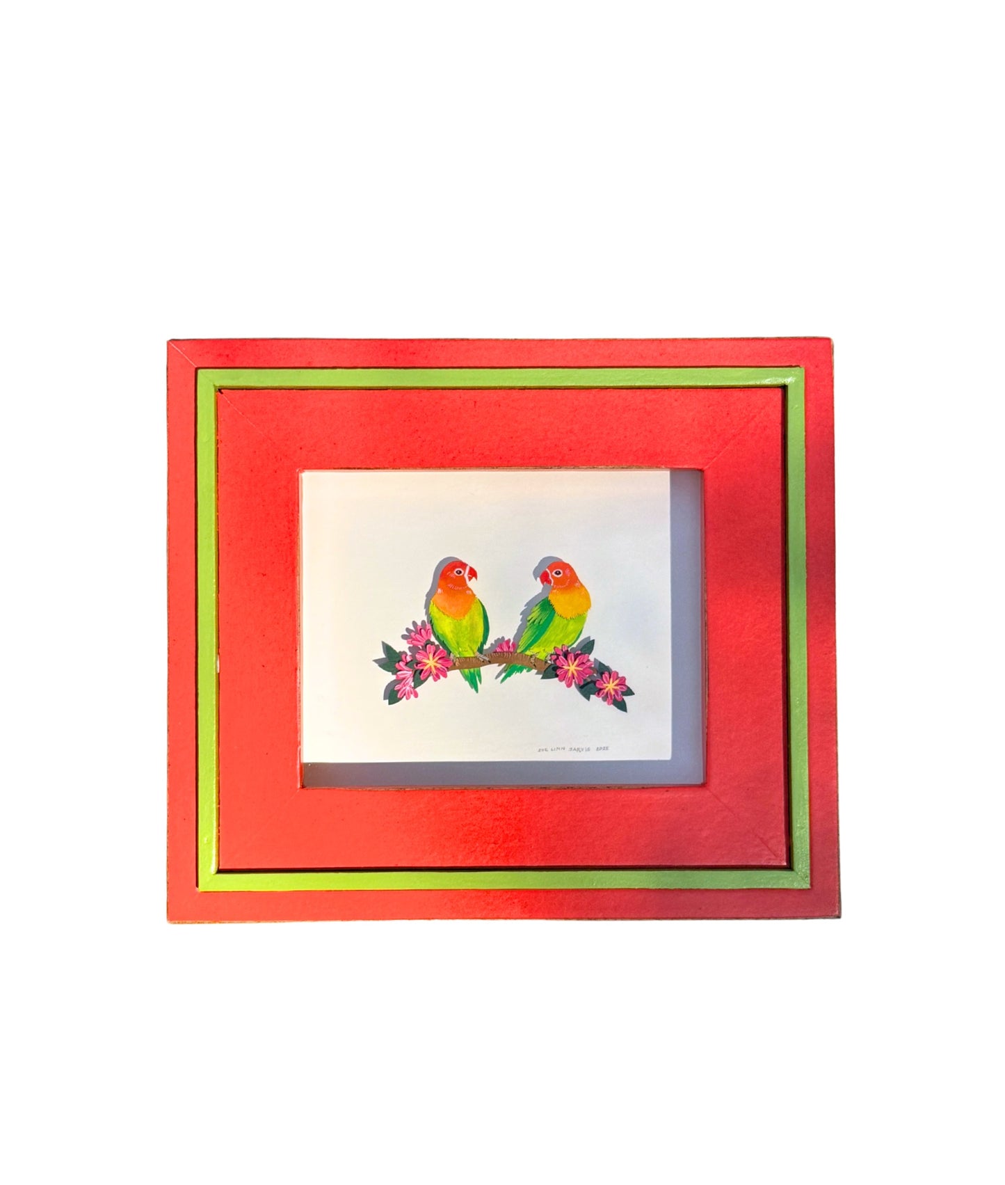 Lovebirds on a Branch
