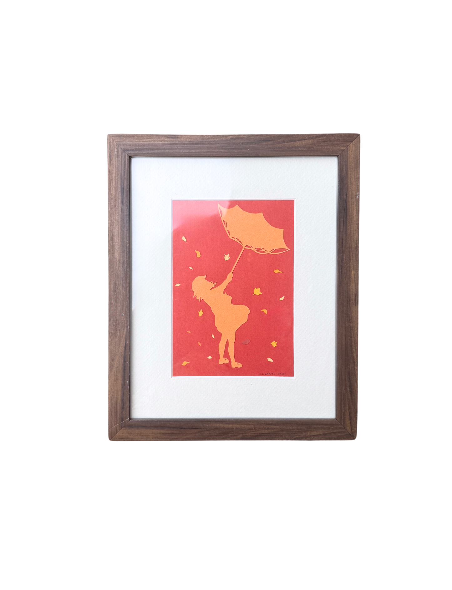 Girl with Umbrella - Framed
