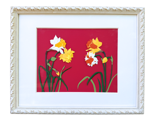 Narcissus Reflection on Red