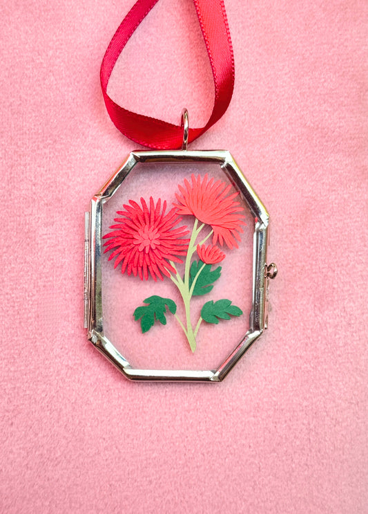 Red Chrysanthemum Ornament
