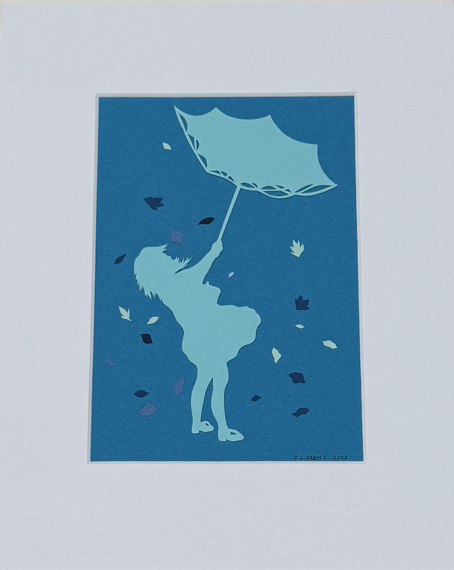 Girl with Umbrella - Unframed