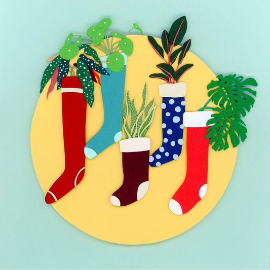 Stocking Plants Greeting Card